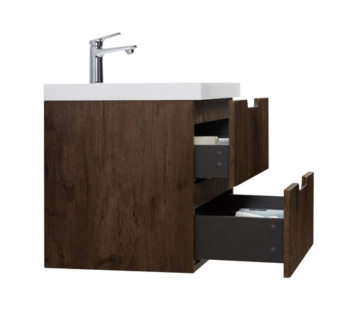 Badplaats Badkamermeubel Set Thermis 80 cm – Walnoot Bruin – Badmeubel met Wastafel