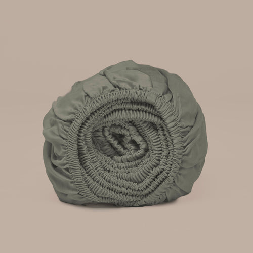 Coco & Cici - Bamboe Hoeslaken 90 x 200 cm - 1 Persoons Beddengoed - Olijfgroen - Elastiek Rondom - 100% Eco Bamboe - vtwonen shop