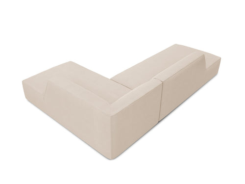 Micadoni rechter hoekbank Ruby 4-zits, structurele stof, beige - 180x273x69cm