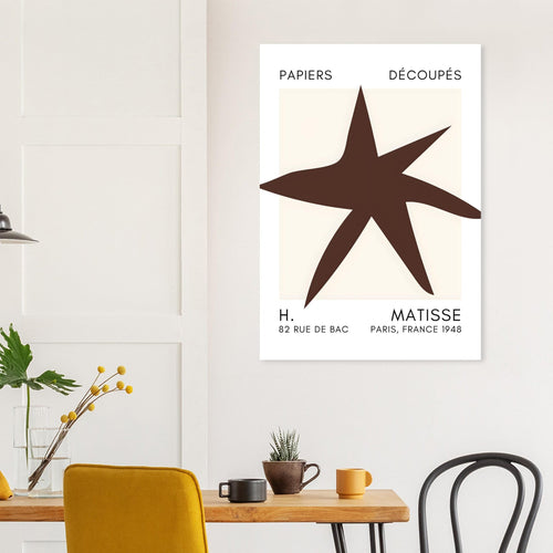 Artfulprints  Matisse – Star of the sea brown   poster 30x40 cm - vtwonen shop