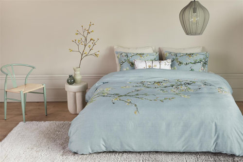 Beddinghouse x Van Gogh Museum Blossom dekbedovertrek - Tweepersoons - 200x200/220 cm - Blauw Grijs - vtwonen shop