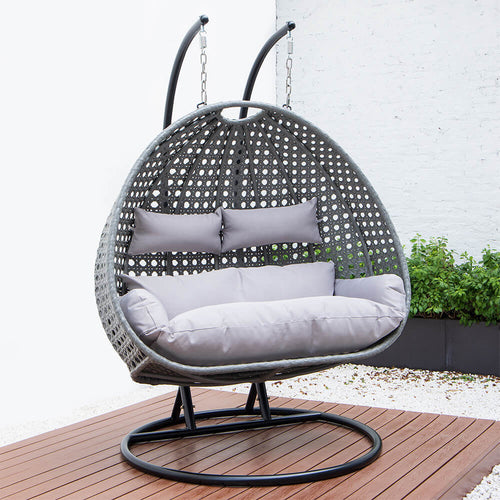 Home Deluxe - Polyrattan hangstoel TWIN | Kleur: Grijs - vtwonen shop