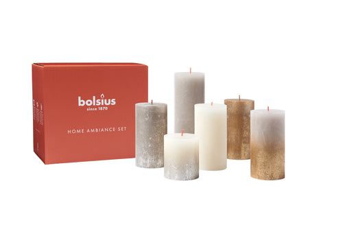 Bolsius rustieke kaarsen set - Holiday Sparkle - vtwonen shop