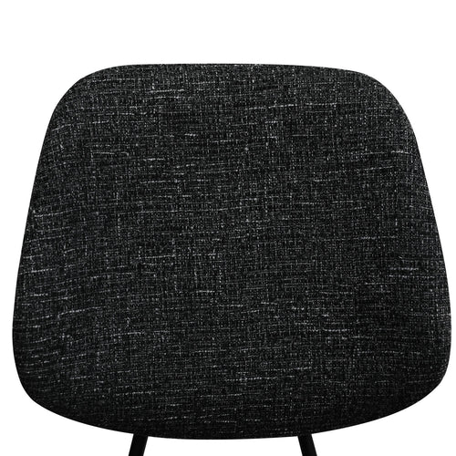Furnhouse eetkamerstoel Sofia - Zwart - Stof (Bouclé) - Set van 2