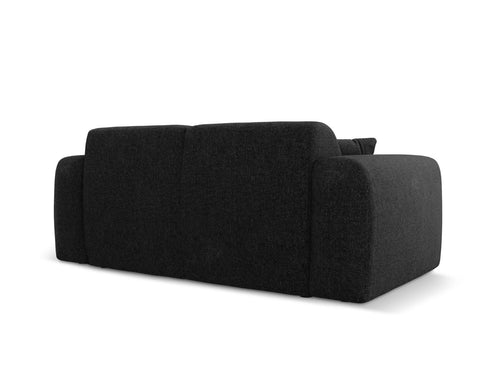 Cosmopolitan Design Bank Nolio 2-zits, chenille, zwart - 95x170x72cm