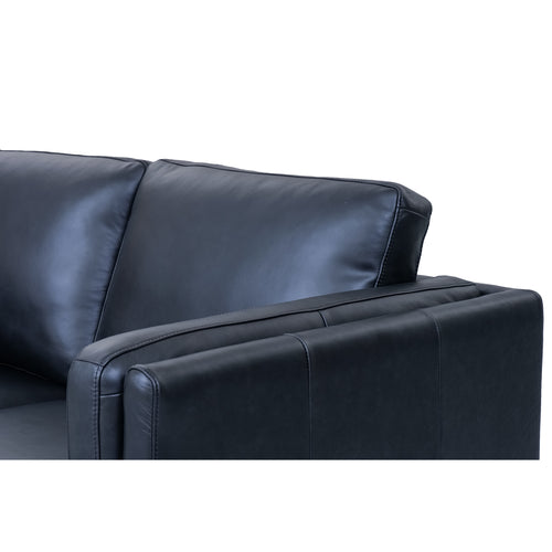 Furnhouse 2-zitsbank Valencia - Zwart - Leer - 88x157x83