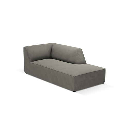 Cosmopolitan Design - Ligstoel rechts Siena ribfluwelen lichtgrijs - 181x93x69cm