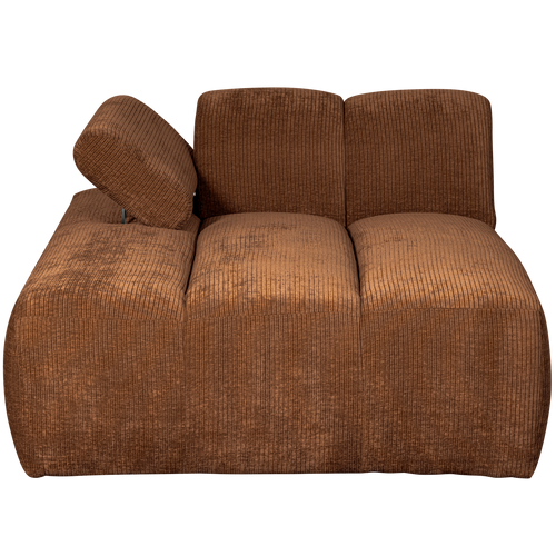 WOOOD chaise longue element links Mojo - Ribstof - Roest Bruin - vtwonen shop