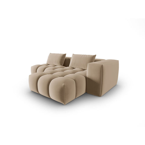 Cosmopolitan Design - Modulaire hoekbank rechts Verona 3-zits, flueel zand - 145x205x70cm