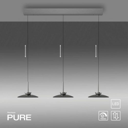 Neuhaus PURE hanglamp Moon - 3 lichts - 35  x 200   cm - grijs - vtwonen shop