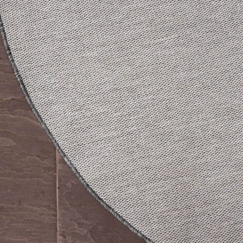 Rond Buitenkleed Mono - Grijs/Wit - Dubbelzijdig - EVA Interior - 240 x 240 cm - vtwonen shop