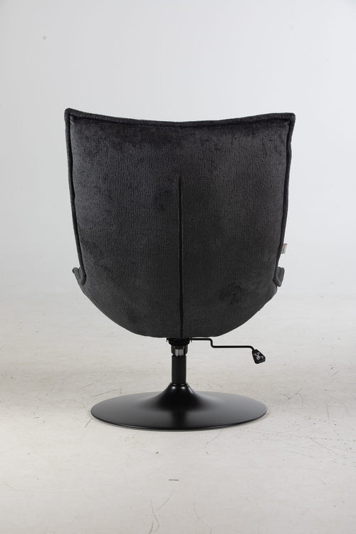 FurniLux Fauteuil Sam Black van  - Stof - Met en ronde voet - Verstelbaar en draaibaar - 100% polyester - 76 x 81 x 109cm - vtwonen shop