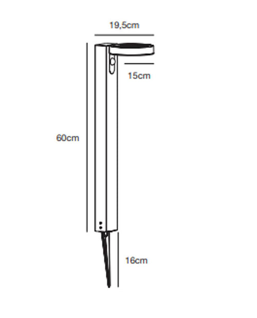 Nordlux Rica Lantaarn Buiten - Sensor & Solar - LED - 3000K - IP44 - Zwart