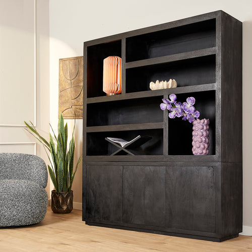 Starfurn  vakkenkast Brussel - zwart - 45x160x200cm - vtwonen shop