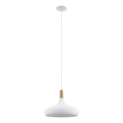EGLO hanglamp Sabinar - e27 - ø 40 cm - wit/bruin - vtwonen shop