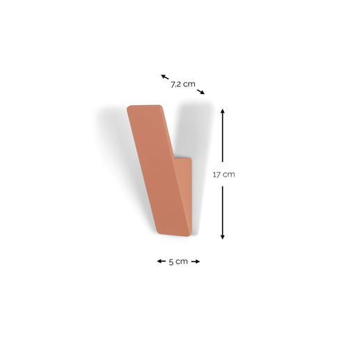 Spinder Design kapstok haak Angle 1 - Clay Terra - 1 haak - vtwonen shop