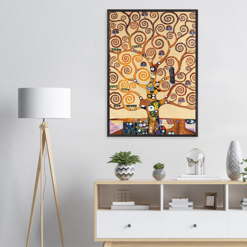 Artfulprints Poster Gustav Klimt - Tree of life   - 30x40 cm - Geel