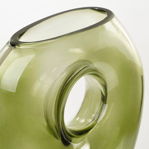 Mica Decorations Jay Vaas - L18 x B8 x H23 cm - Glas - Lichtgroen - vtwonen shop
