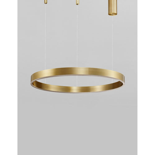 Merano Argentia Geïntegreerde LED Hanglamp Plafondlamp Messing Goud Aluminium LED 40W 2800Lm 3000K