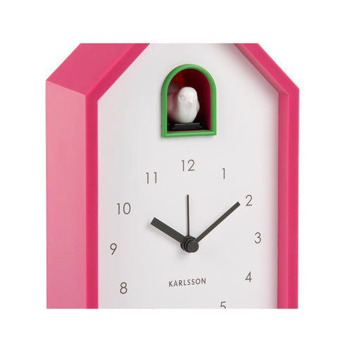 Karlsson wekker Modern Cuckoo - roze - 6x12x20cm - vtwonen shop
