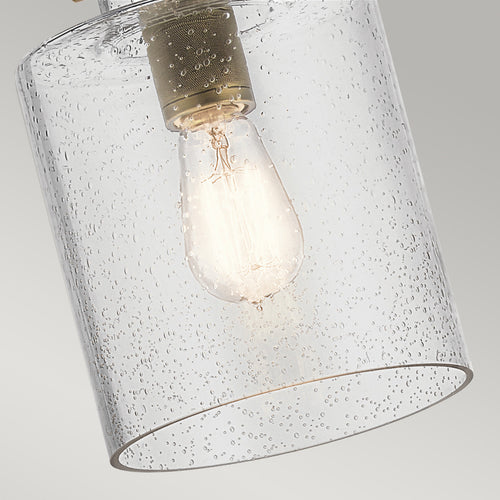 Elstead Kichler Kitner Koepel Hanglamp Plafondlamp Natuurlijk Messing