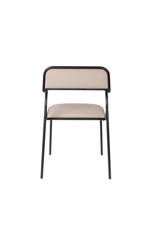 Zuiver Alba Eetkamerstoelen met armleuning Zwart/Beige - Set van 2 - vtwonen shop