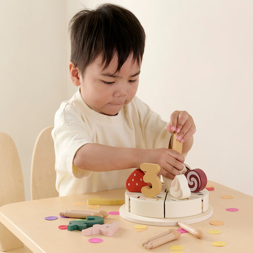 Petite Amélie Verjaardagstaart van hout - 23-delig - Cake - vtwonen shop