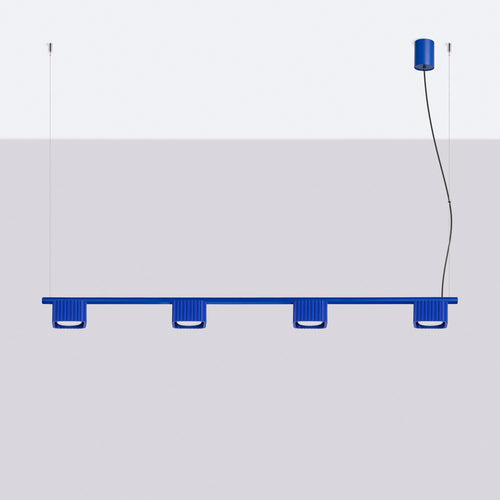 Sollux Lighting Kroonluchter RIFF 4 ultramarijn Gx53 - 122x10x208cm