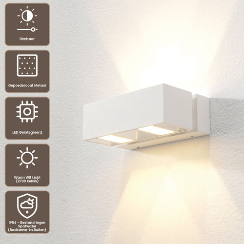 Artdelight Wandlamp Bfeld II - Wit