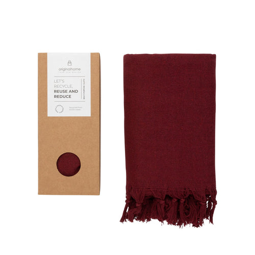 Originalhome Multifunctioneel kleed  Bordeux Rood - 210x100 cm