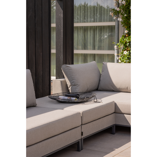 Exotan loungeset buiten rechts Sicilië - Aluminium - Taupe -60x262x246 - vtwonen shop