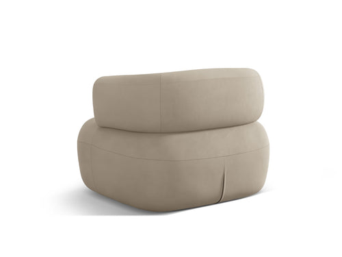 Micadoni Fauteuil Jenny flueel beige - 88x90x73cm