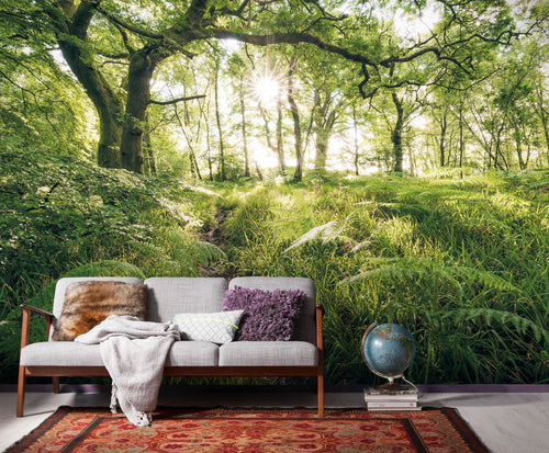 Sanders & Sanders fotobehang bosrijk landschap groen - 400 x 250 cm - 612534