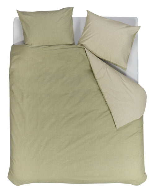 vtwonen Dekbedovertrek Cozy Slub - 200 x 220 cm - Groen