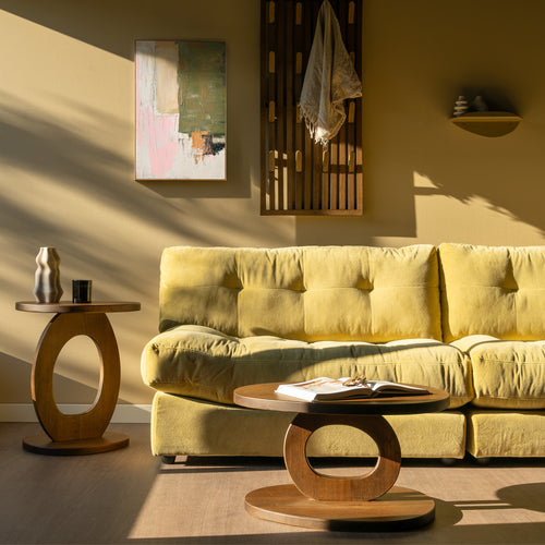 Spinder x Eva van de Ven - TONDA Salontafel - Massief Eikenhout - Walnoot