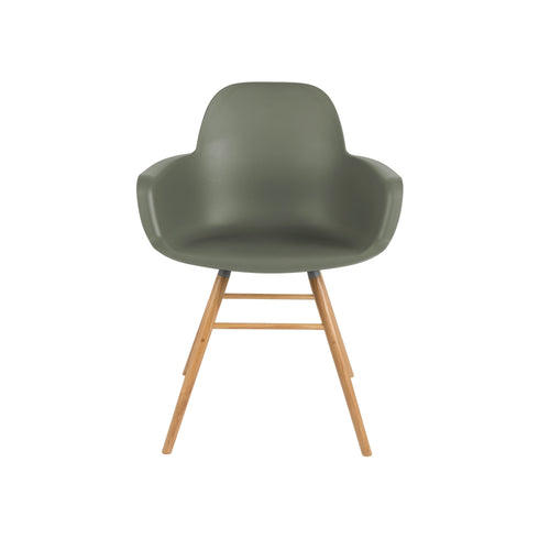 Zuiver Albert Kuip Eetkamerstoelen met armleuning Groen - Set van 2 - vtwonen shop