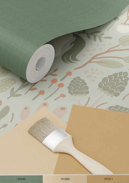 ESTAhome behang unicorns licht vergrijsd groen - 53 cm x 10.05 m - 139877 - vtwonen shop