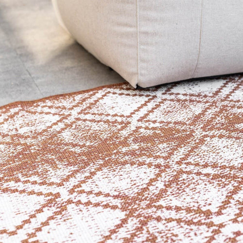 Buiten vloerkleed Frost - Roest/Wit -  dubbelzijdig - EVA Interior - 240 x 340 cm