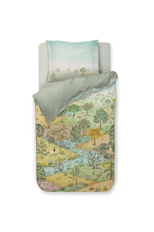 Pip Studio dekbedovertrek Cabrera - 140x200/220 cm - groen - vtwonen shop