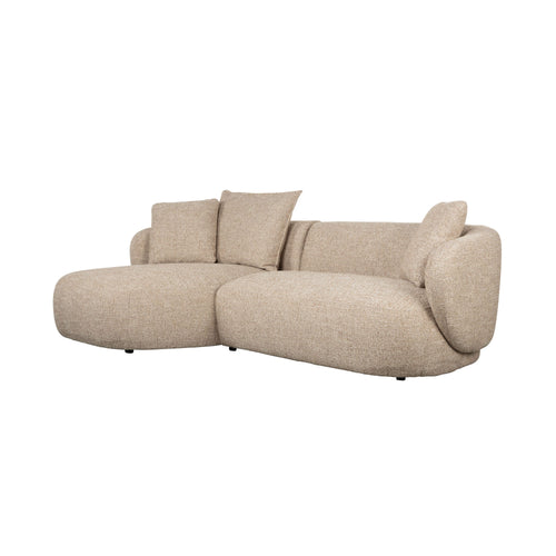 Zuiver Stones 3-zitsbank Chaise Longue Links Lichtbruin