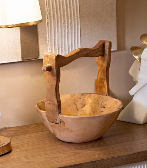 Houten sleutelbakje bruin 32x25x27 cm