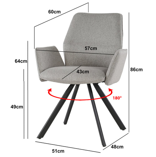 Livingfurn eetkamerstoel Diana - taupe - 1 stuk - vtwonen shop