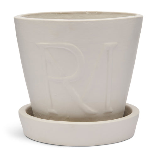 Rivièra Maison RM Monogram Planter L - Terracotta - Flax - vtwonen shop