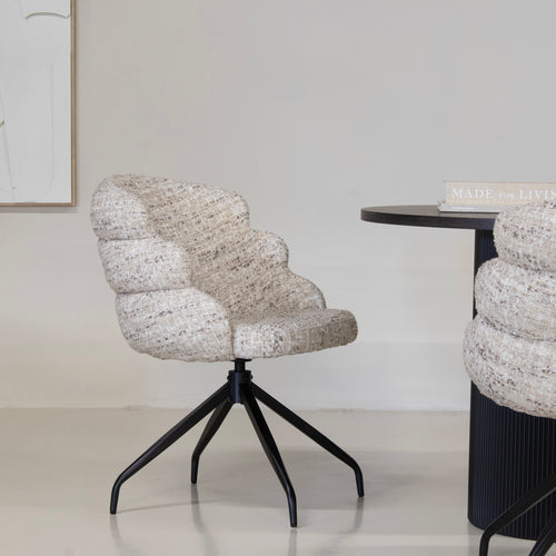 Giga Meubel Eetkamerstoel Claes - Taupe - Draaibaar - Set van 2 - vtwonen shop