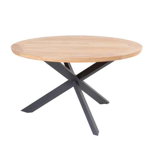 4 seasons outdoor tuinset Fabrice 5-delig antraciet - tuintafel Prado Ø130 cm - vtwonen shop