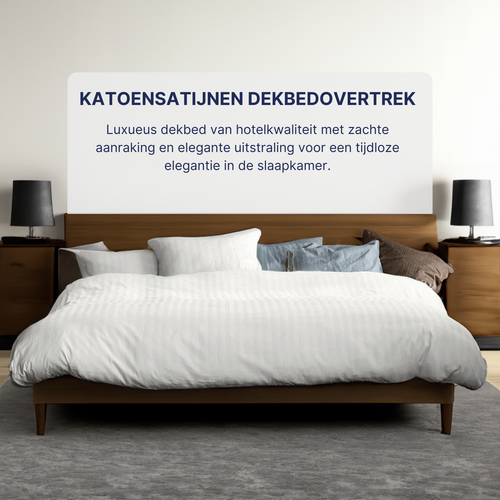 Ten Cate dekbedovertrek - 100% katoensatijn - 140x200/220 - naturel