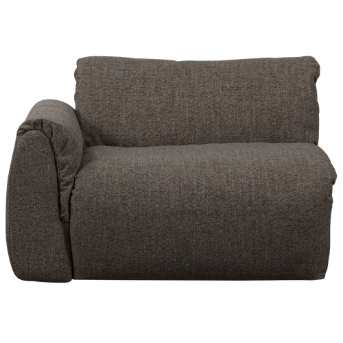 WOOOD 1-zits met arm links Baggy - Grijs - Geweven Stof - 81x114x101 - vtwonen shop