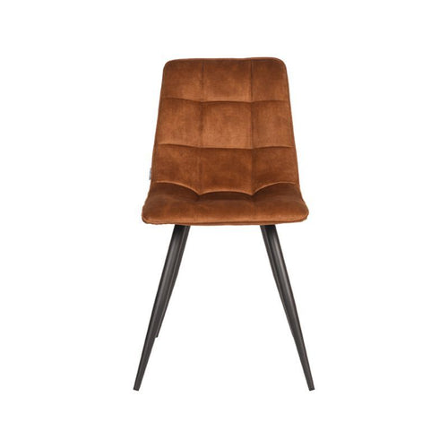 LABEL51 Eetkamerstoel Jelt - Oranje Velvet - Set van 2 - vtwonen shop