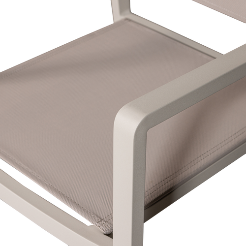 WOOOD tuintafel Bear & tuinstoelen Fowl - Aluminium - Zand - 75x240x87
