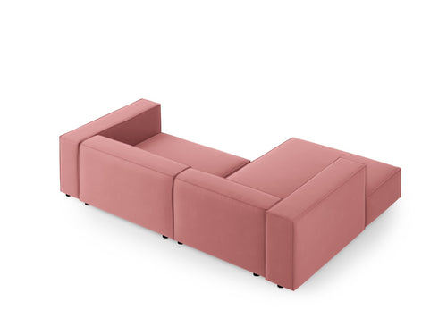Cosmopolitan Design linker hoekbank Arendal 3-zits, flueel, zalm - 166x224x70cm